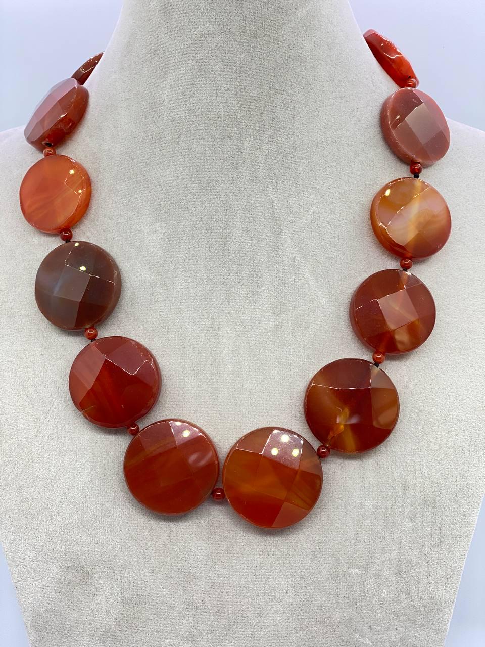 Бусы сердолик 48 см Коричневый (620)