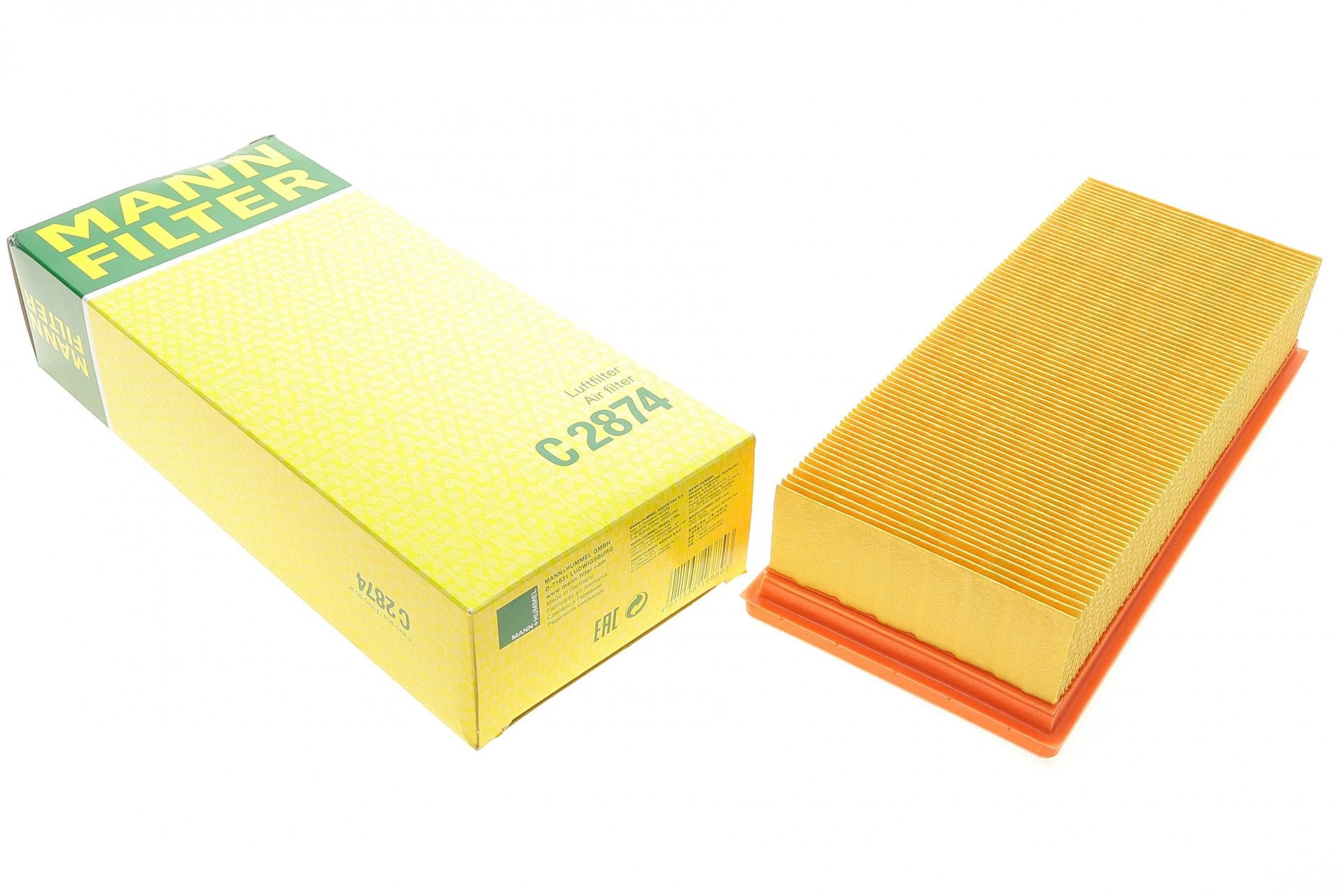 Фильтр воздушный Mann-Filter для Honda Accord/Civic 2,0TDi 96-01/Land Rover Freelander 1,8/2,0DTD 98-06 (C 2874)