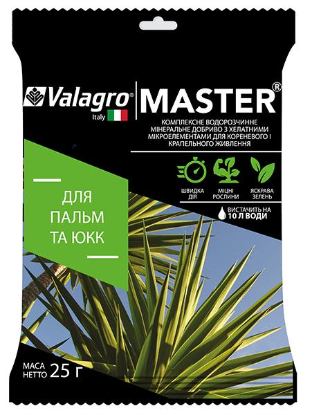 Удобрение комплексное минеральное для пальм и юкк Valagro Master NPK 17.6.18 25 г