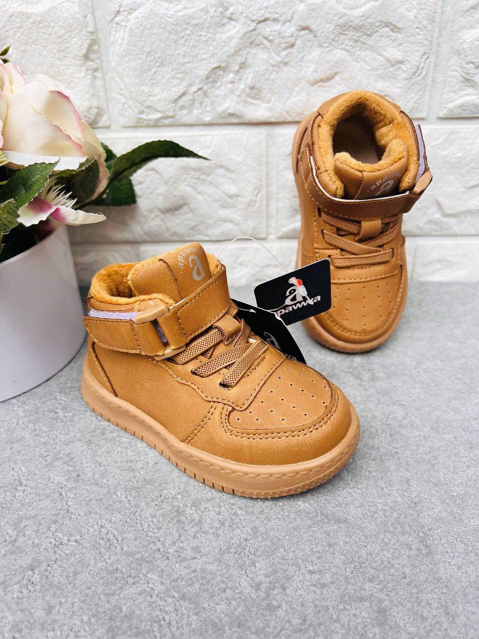 Кроссовки-хайтопы для мальчика Apawwa 1030 р. 23 14,5 см Горчичный Кроссовки-хайтопы для мальчика Apawwa 1030 р. 23 14,5 см Горчичный