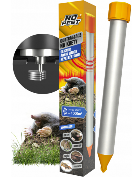 Відлякувач кротів віброакустичний NO PEST Sonic Shock Repeller 1500 1500 м2 - фото 2 Відлякувач кротів віброакустичний NO PEST Sonic Shock Repeller 1500 1500 м2 - фото 2
