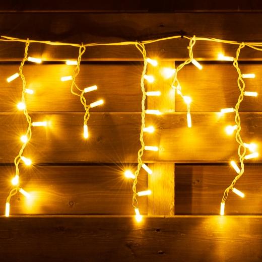 Гірлянда LED бахрома Novogod'ko 84 лампочки 2,1х0,7 м 8 режимів Теплий білий (973770)