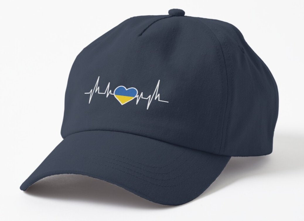 Кепка унисекс Malfini с патриотическим принтом Кардио Украина Темно-синий (УКР118К-1667507681)
