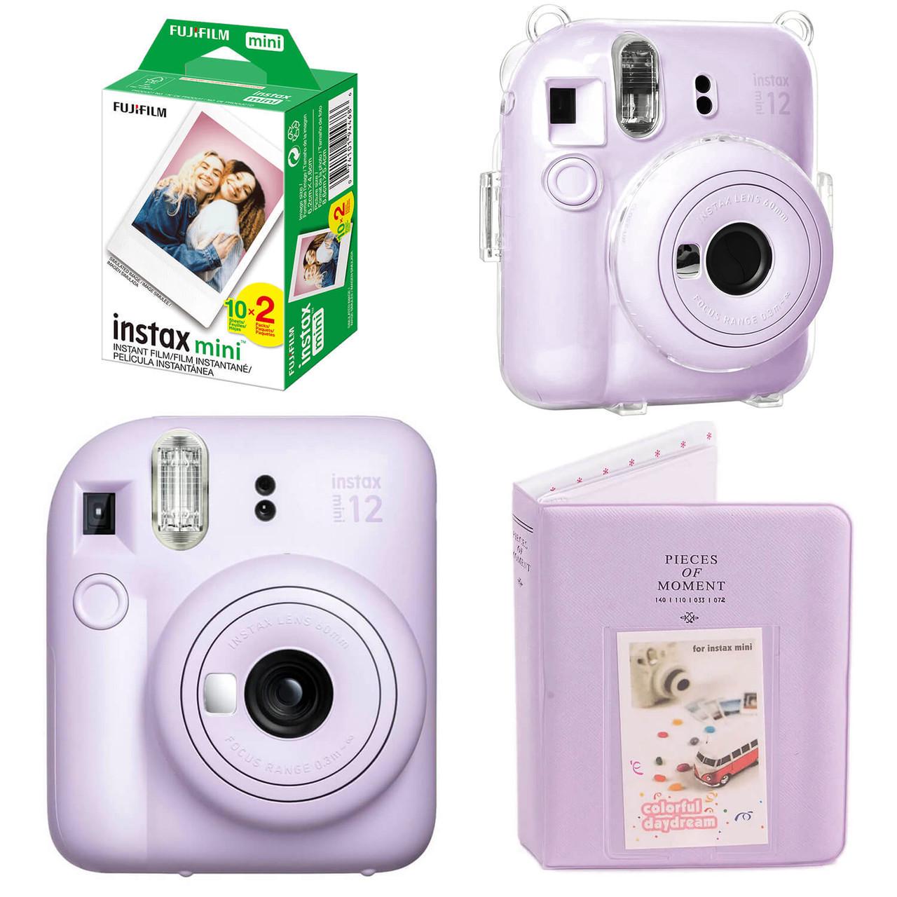 Подарунковий набір Fujifilm Instax Mini 12 фотопапір 20 шт./чохол/фотоальбом 64 фото Фіолетовий