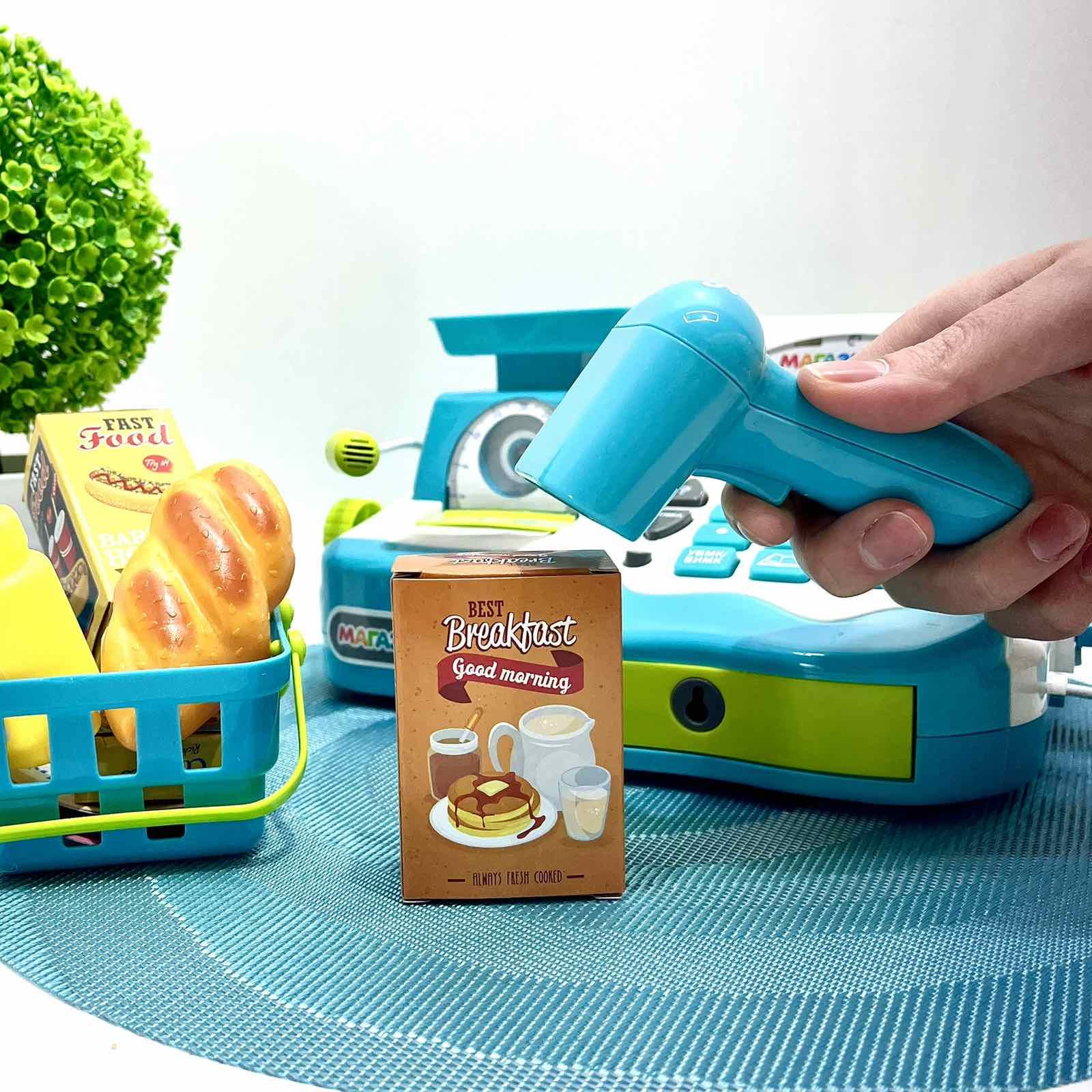 Дитячий ігровий касовий апарат Limo Toy з продуктами вагами блакитний (7162-2 UA) - фото 2 Дитячий ігровий касовий апарат Limo Toy з продуктами вагами блакитний (7162-2 UA) - фото 2