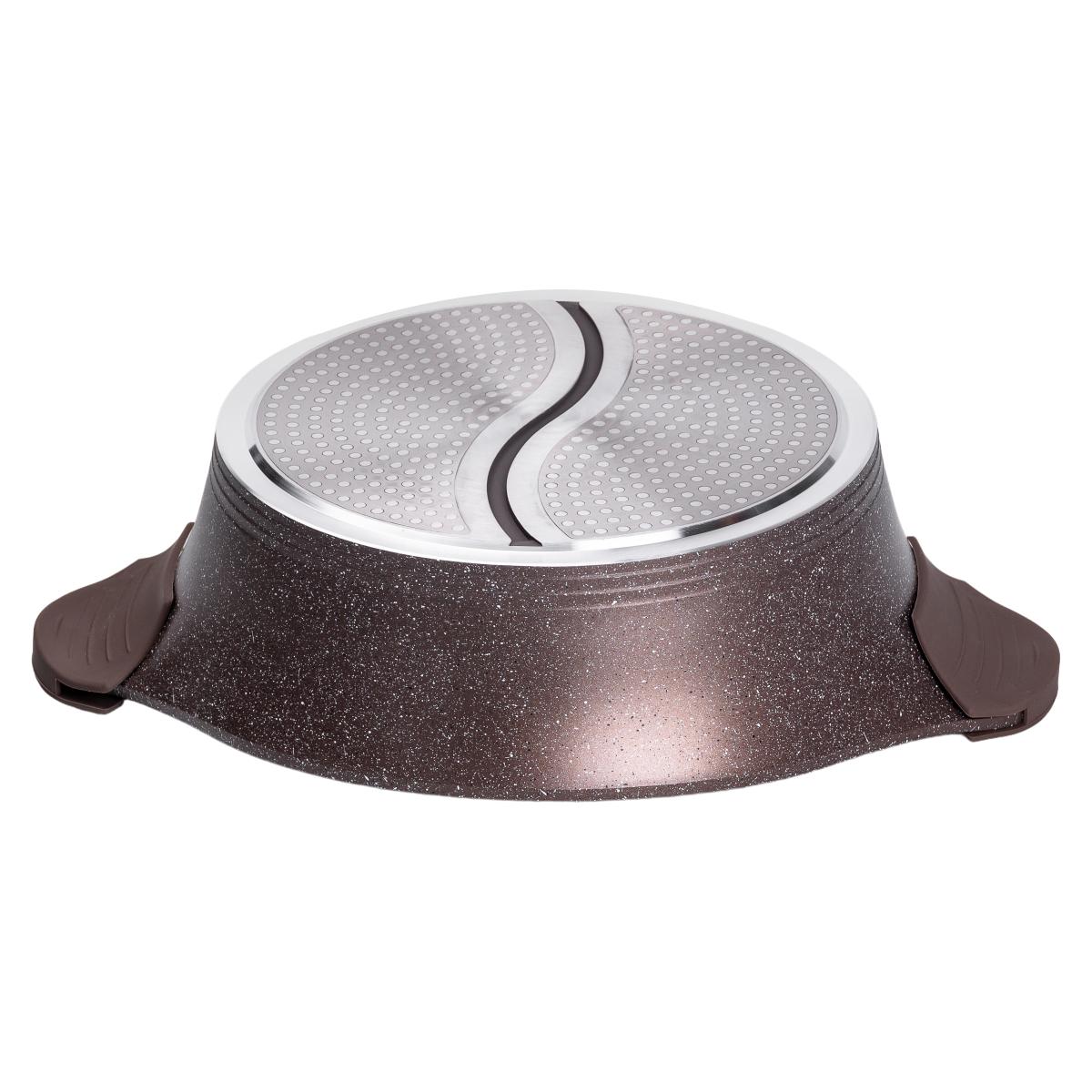 Кастрюля с разделителем MGC для шабу-шабу алюминиевая с антипригарным покрытием стеклянная крышка 4 л Коричневый - фото 6 Кастрюля с разделителем MGC для шабу-шабу алюминиевая с антипригарным покрытием стеклянная крышка 4 л Коричневый - фото 6