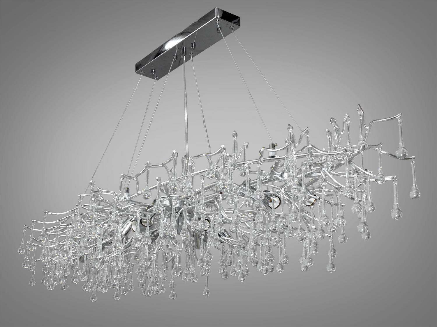 Люстра кришталева підвісна 40 Вт Хром (607-L1500CH) - фото 2 Люстра кришталева підвісна 40 Вт Хром (607-L1500CH) - фото 2