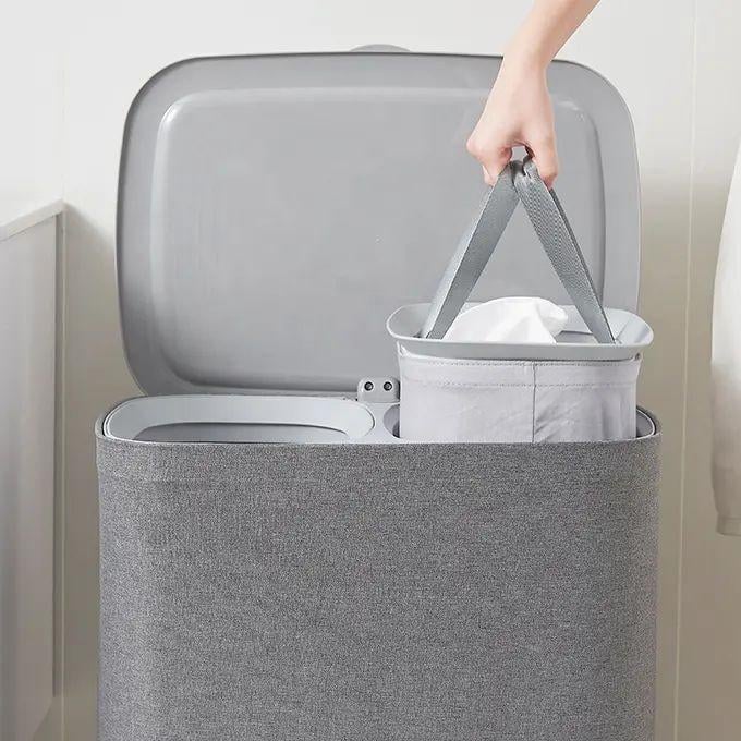 Kорзина для белья Lux HomePlus TOTA 50 л Cерый - фото 5