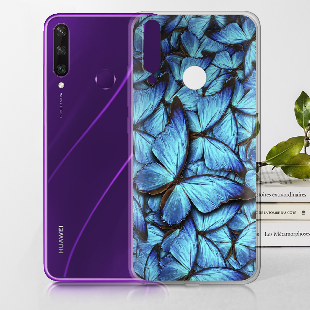 Чохол BoxFace Huawei Y6p Лазурні Метелики Прозорий силікон (40017-up1550-40017) - фото 2