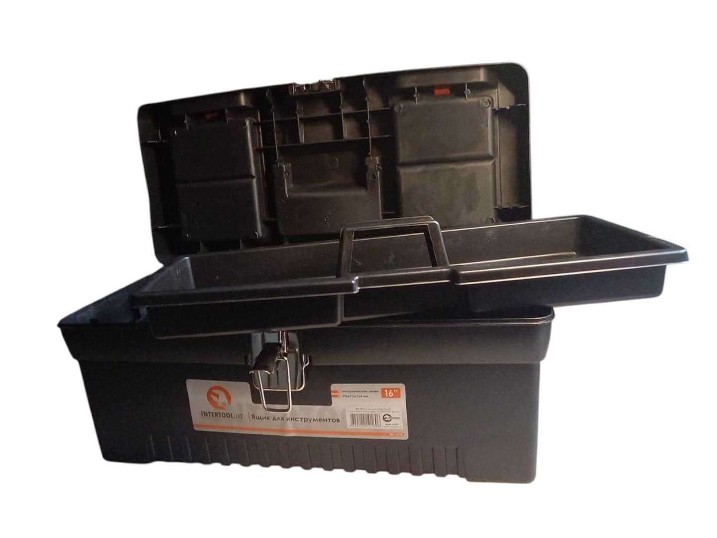 Ящик для инструментов с металлическими замками Intertool BX-1016 16" 396х216х164 мм (26447238) - фото 3 Ящик для инструментов с металлическими замками Intertool BX-1016 16" 396х216х164 мм (26447238) - фото 3