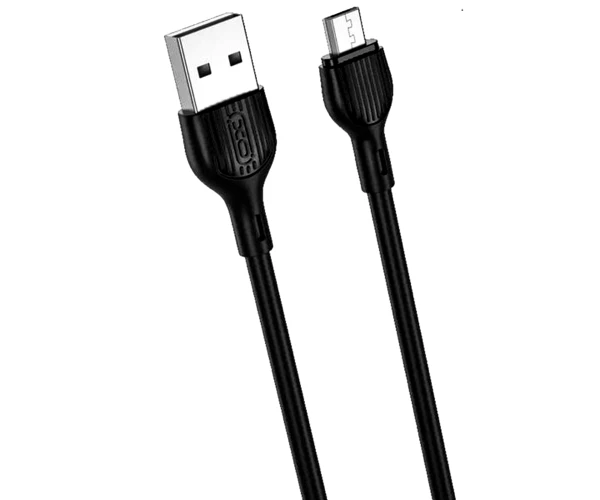 Кабель дата Xo NB200 Quick Charge USB to MicroUSB 2,1 A 2 м Black