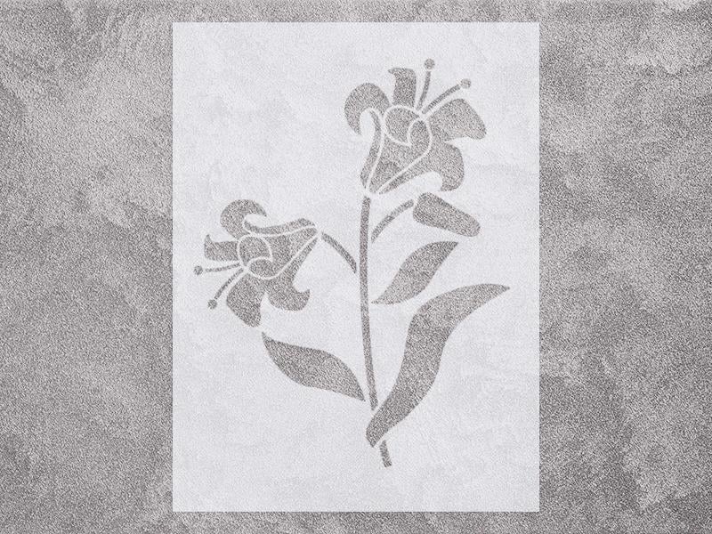 Трафарет многоразовый для стен Lily 1 мм пластик 170х400 мм