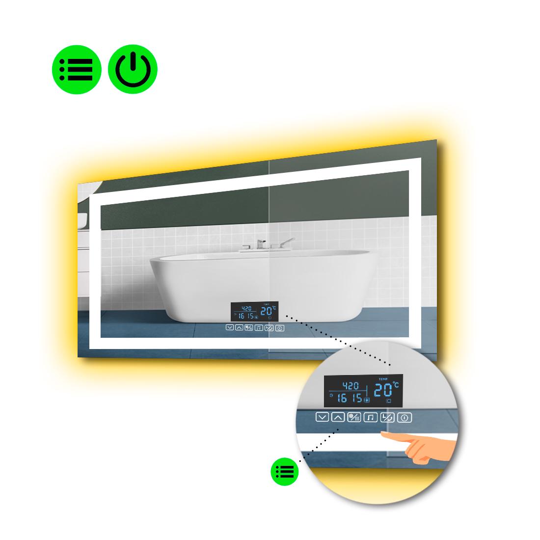 Зеркало с LED подсветкой Karnet с Smart-блоком 90x60 см (8994488)