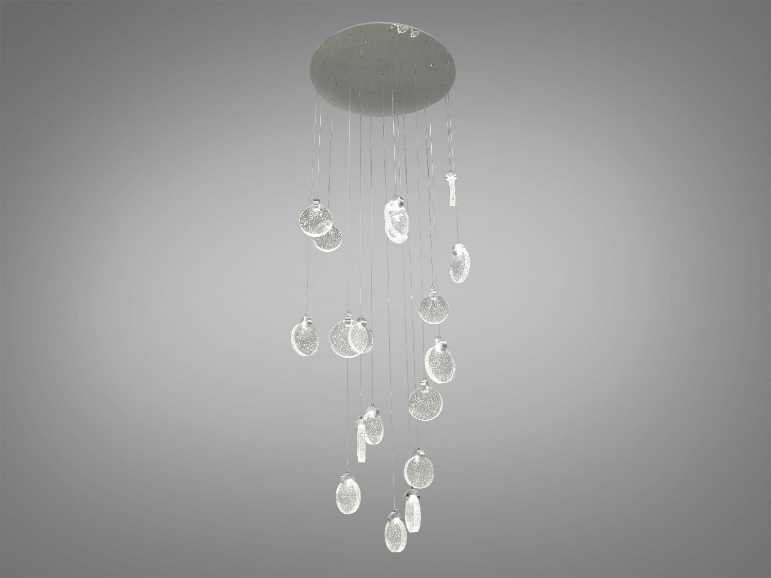 Люстра сучасна світлодіодна Diasha 3008/18HR 32W Хром