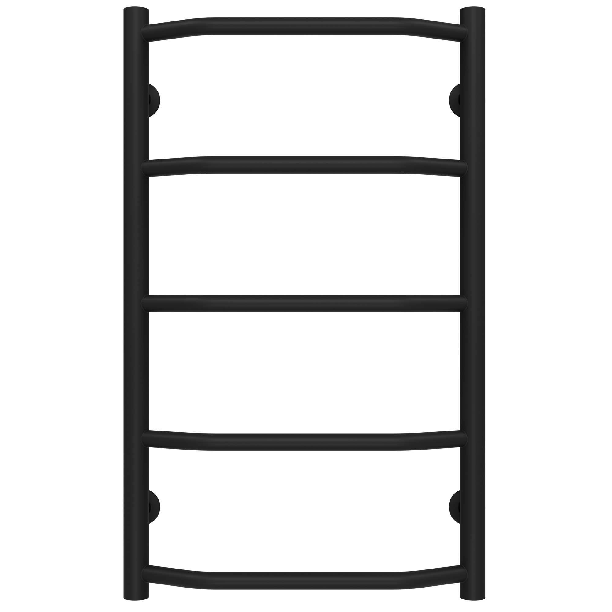 Полотенцесушитель водяной Deffi Трапеция П5 нижнее подключение нержавеющая сталь 400х700 мм Черный (C.TR.70.40.5.B.A)