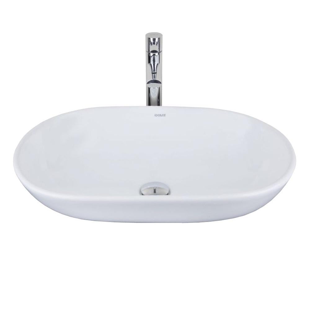 Умывальник накладной Devit OVALE 1510136 585x390x180 мм Белый (167252)