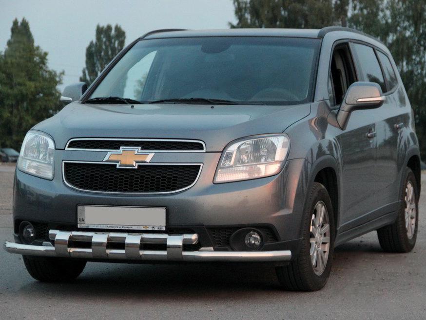 Передняя защита ST015 CAN для Chevrolet Orlando 2010-2018 гг. нержавеющая сталь Хром