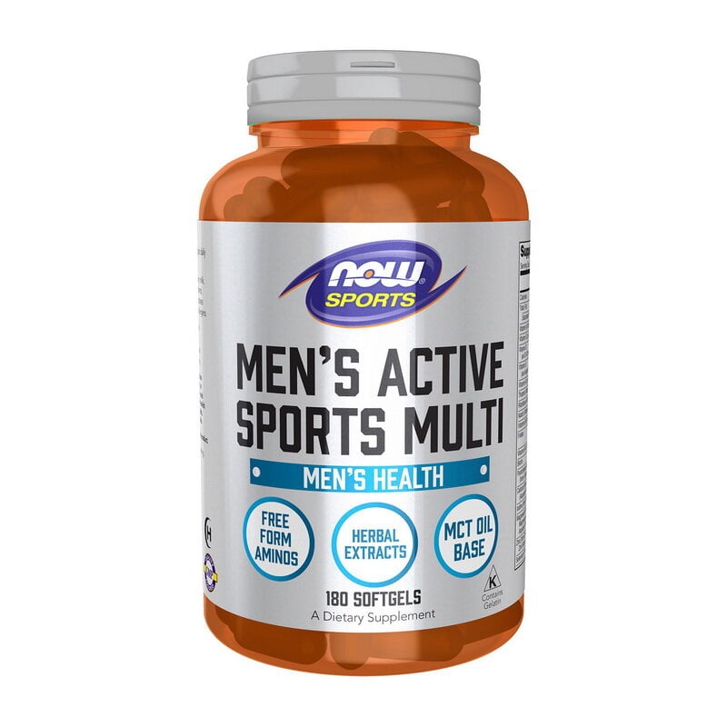 Витамины для мужчин с аминокислотами NOW Men's Active Sports Multi 180 капс.