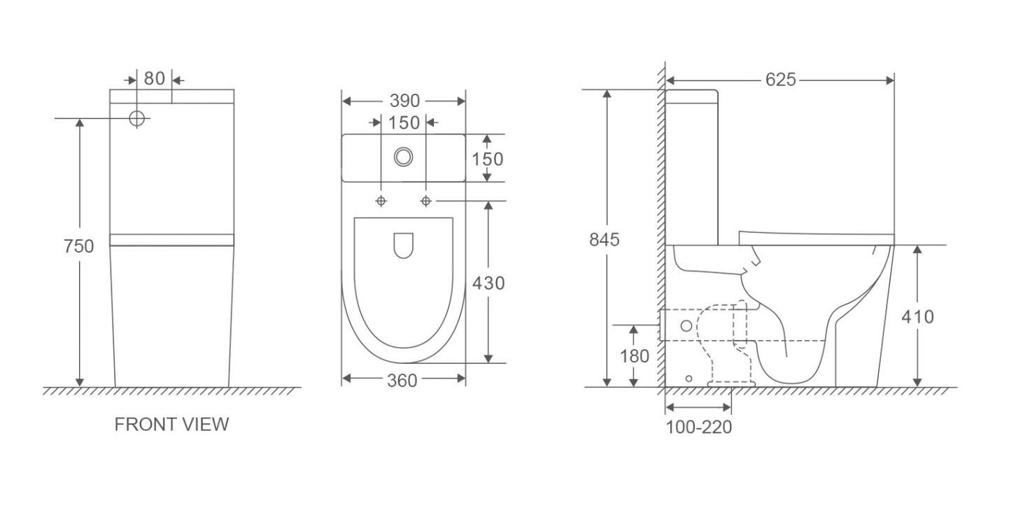 Унітаз-компакт з кришкою MIXXUS Premium Bevel-0401-T1 Tornado 1.0 (MP6473) - фото 4