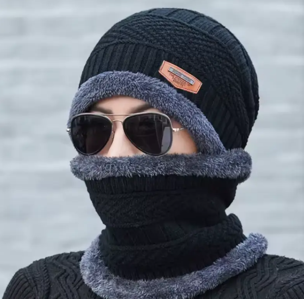 Комплект мужской шапка/снуд с меховой подкладкой One Size (29548882) - фото 2 Комплект мужской шапка/снуд с меховой подкладкой One Size (29548882) - фото 2