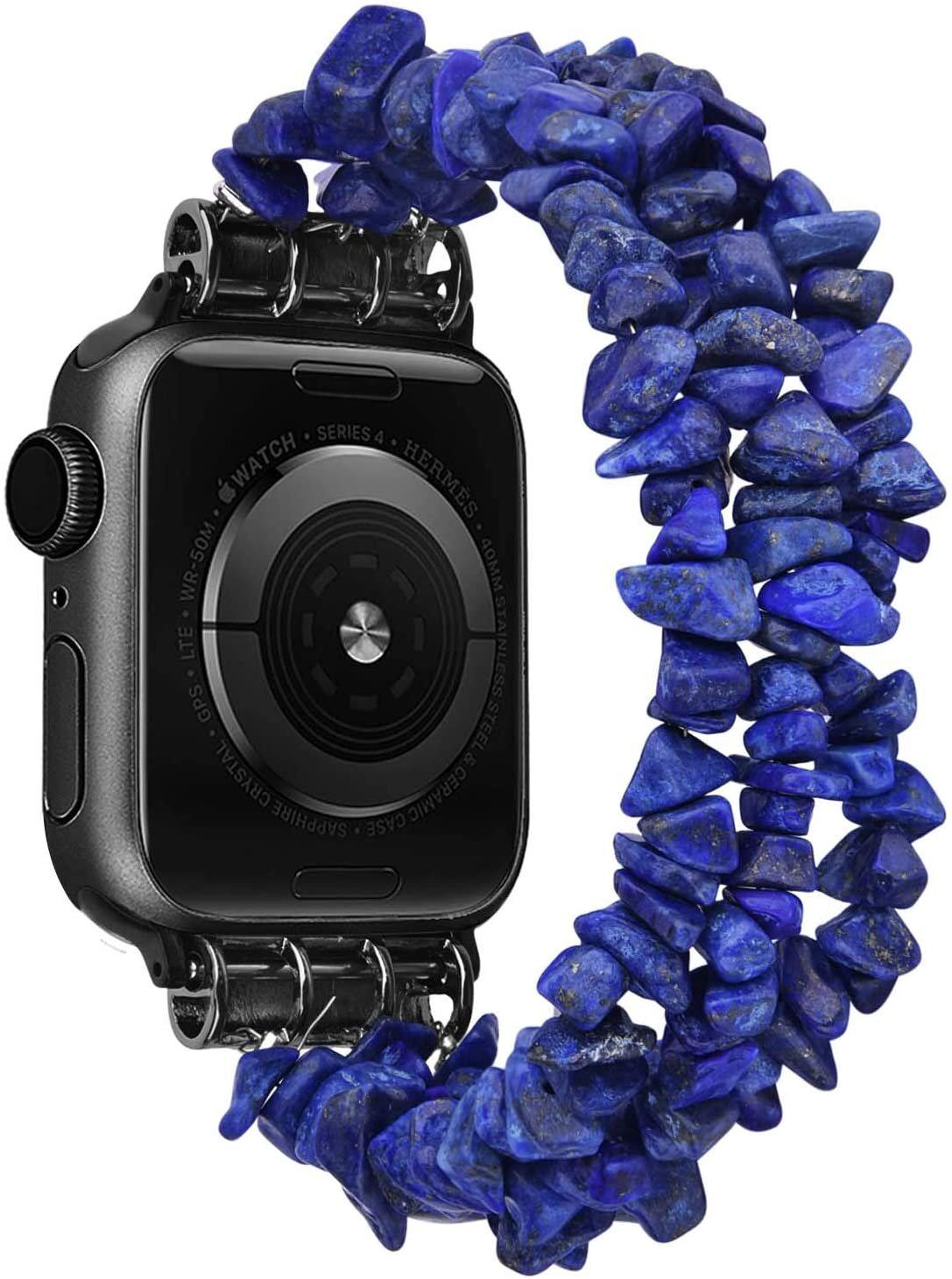 Ремешок для Apple Watch из бусин 38-40 мм Гравийно-синий