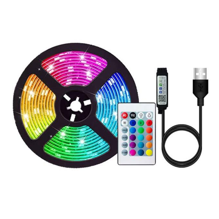 Світлодіодна стрічка з пультом smd 5050 RGB USB (14615737)