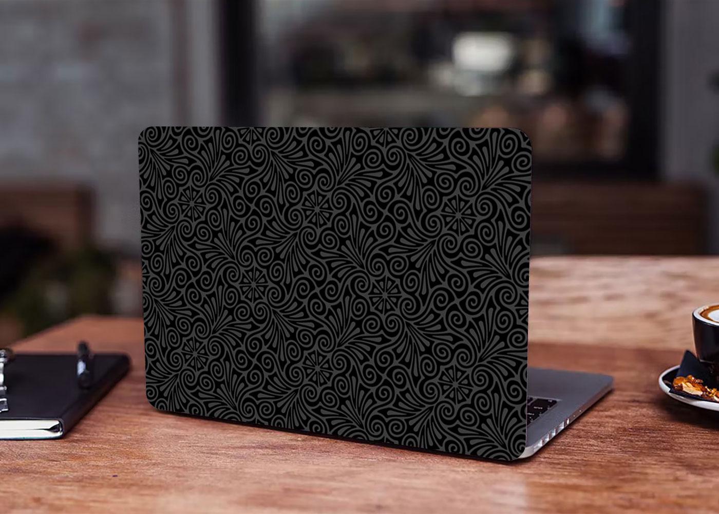 Декоративная наклейка на ноутбук 17,3" Damask Noir 400х260 мм (100290_17)