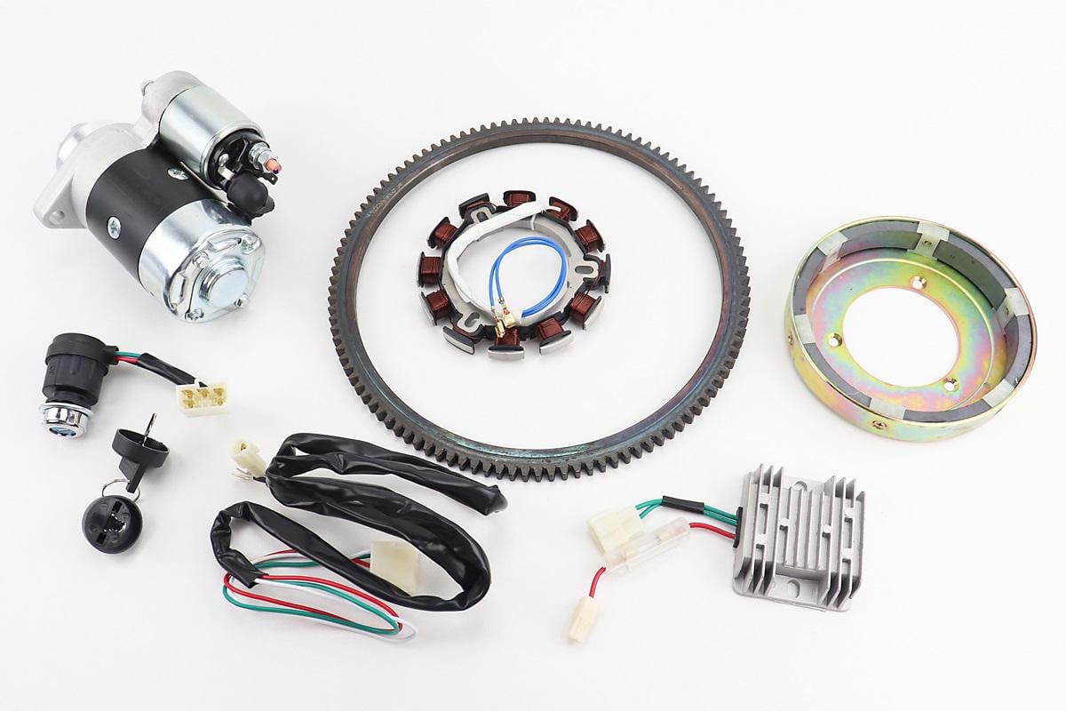 Комплект для переоснащения мотоблока под электростартер к двигателям 186F (999340) Комплект для переоснащения мотоблока под электростартер к двигателям 186F (999340)