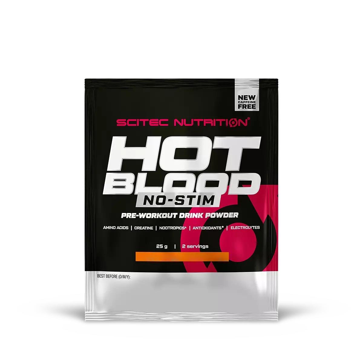 Передтренувальний комплекс Scitec Nutrition Hot Blood No Stim orange juice 25 г (00000037250)