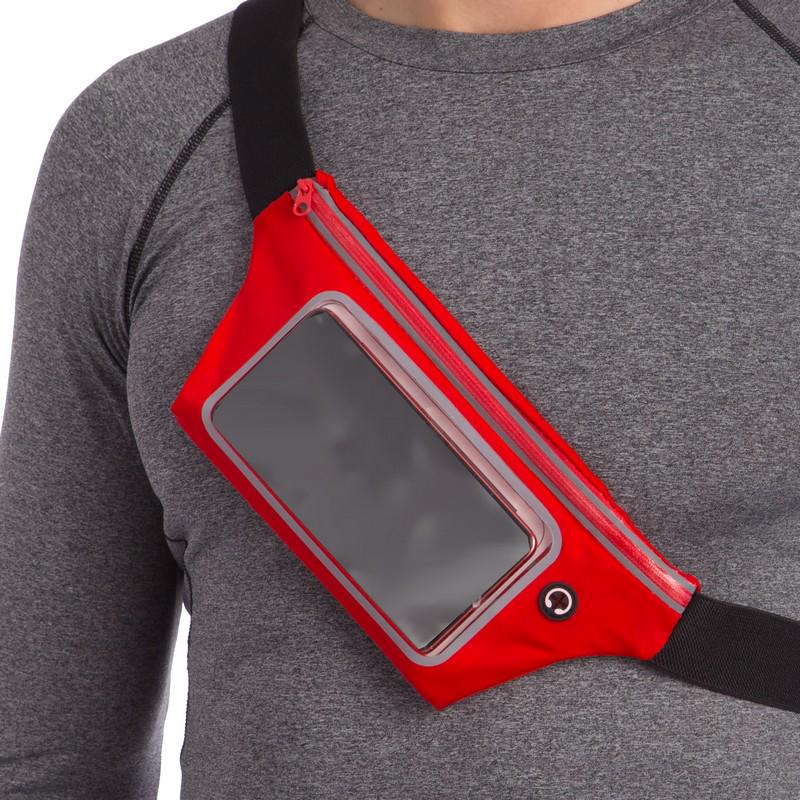 Спортивная сумка для бега и ходьбы Zelart RUNNING WAISTPACK SP-Sport GA-507 с сенсорным экраном Красный (DR002161)
