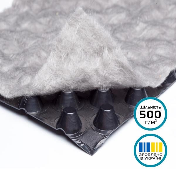 Геомембрана шиповидная Aquaizol Гидростоп ГЭО 500 г/м2 0,50 мм 2,0х15 м.п. 30 м2 с геотекстилем (29723976) - фото 4 Геомембрана шиповидная Aquaizol Гидростоп ГЭО 500 г/м2 0,50 мм 2,0х15 м.п. 30 м2 с геотекстилем (29723976) - фото 4