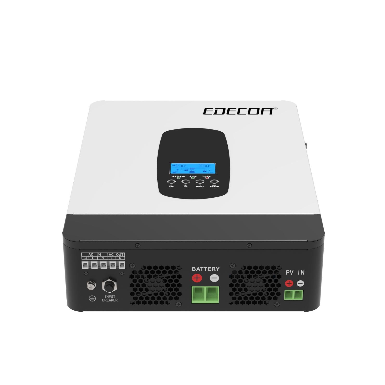 Інвертор сонячний гібридний Edecoa 24 В 3000 Вт Білий (E50003001) - фото 3 Інвертор сонячний гібридний Edecoa 24 В 3000 Вт Білий (E50003001) - фото 3