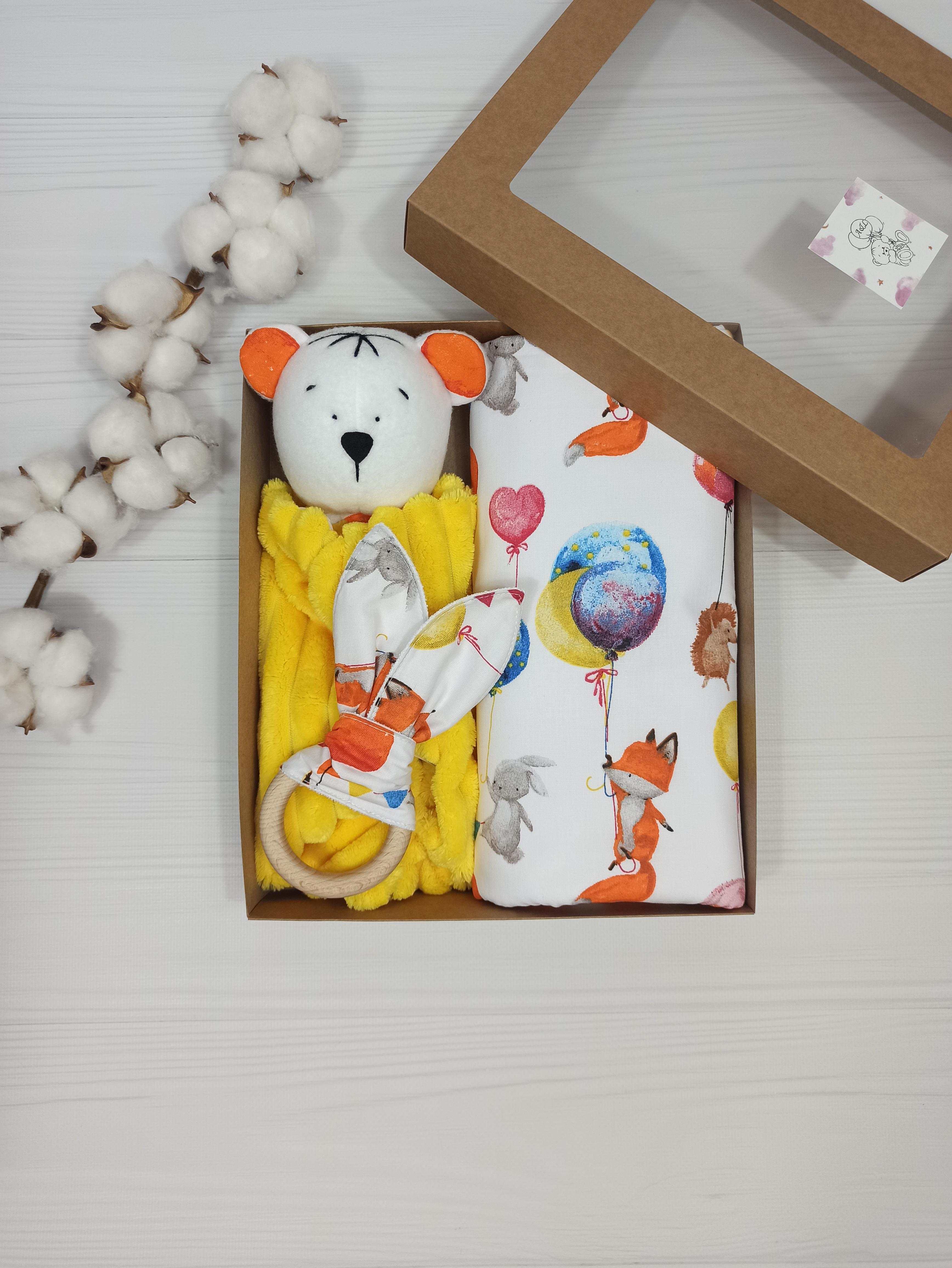 Подарочный набор a.l.babybox Лисички на шариках Желтый (NA 18243120)