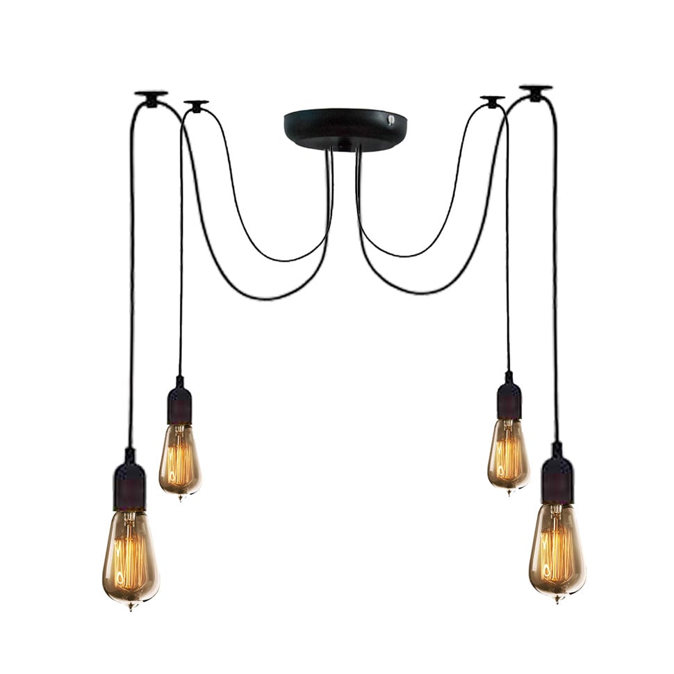 Люстра-павук MSK ELECTRIC NL 149-4 Чорний