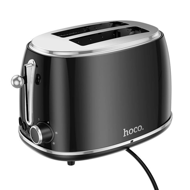 Тостер Hoco HE50 Retro toaster 850 Вт Черный (9721fc7c)