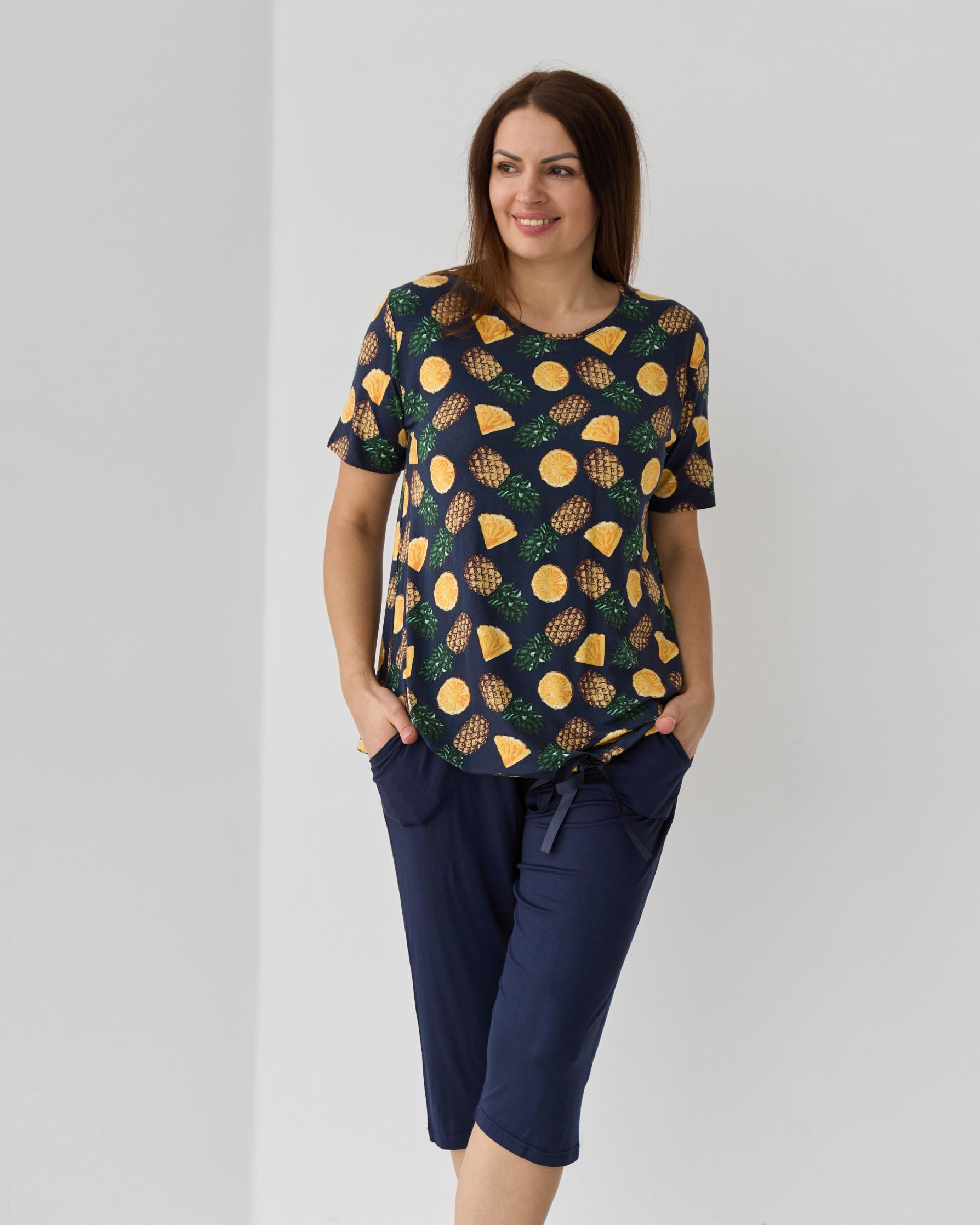 Комплект домашний Fashions Ананас 3XL Темно-синий (37034-ни)