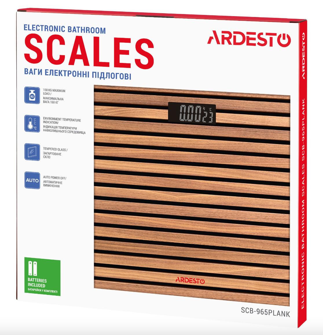 Весы напольные Ardesto SCB-965 Plank EU (0303) - фото 5 Весы напольные Ardesto SCB-965 Plank EU (0303) - фото 5