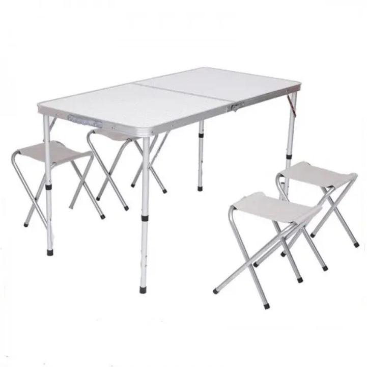 Стол для пикника раскладной Folding Table и 4 стула Зеленый - фото 8