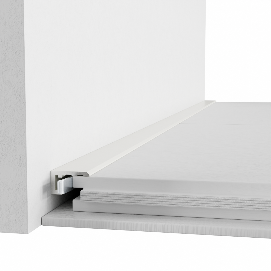 Микроплинтус алюминиевый Thinline SVM-015W 15x2600 мм Белый (25447605)
