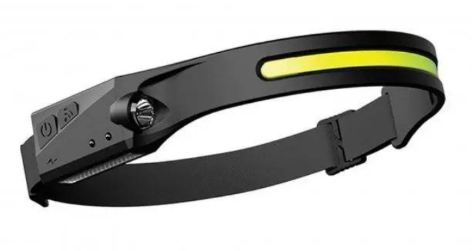 Фонарь налобный LED+COB Micro-USB с датчиком движения/защитой от замыкания/красным светом (opt-13553)