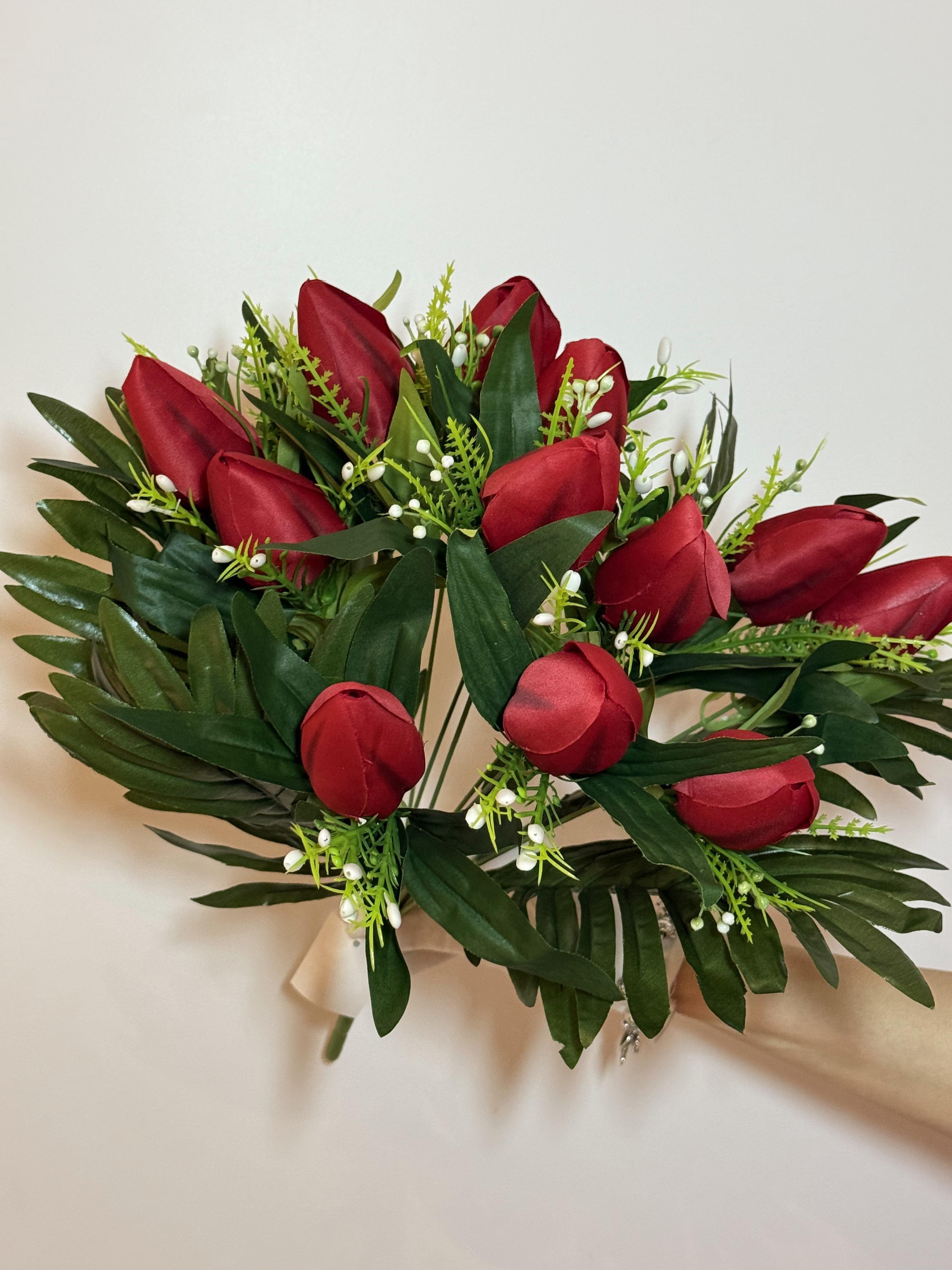 Искусственный букет тюльпанов 12 голов 47 см - фото 1 Искусственный букет тюльпанов 12 голов 47 см - фото 1