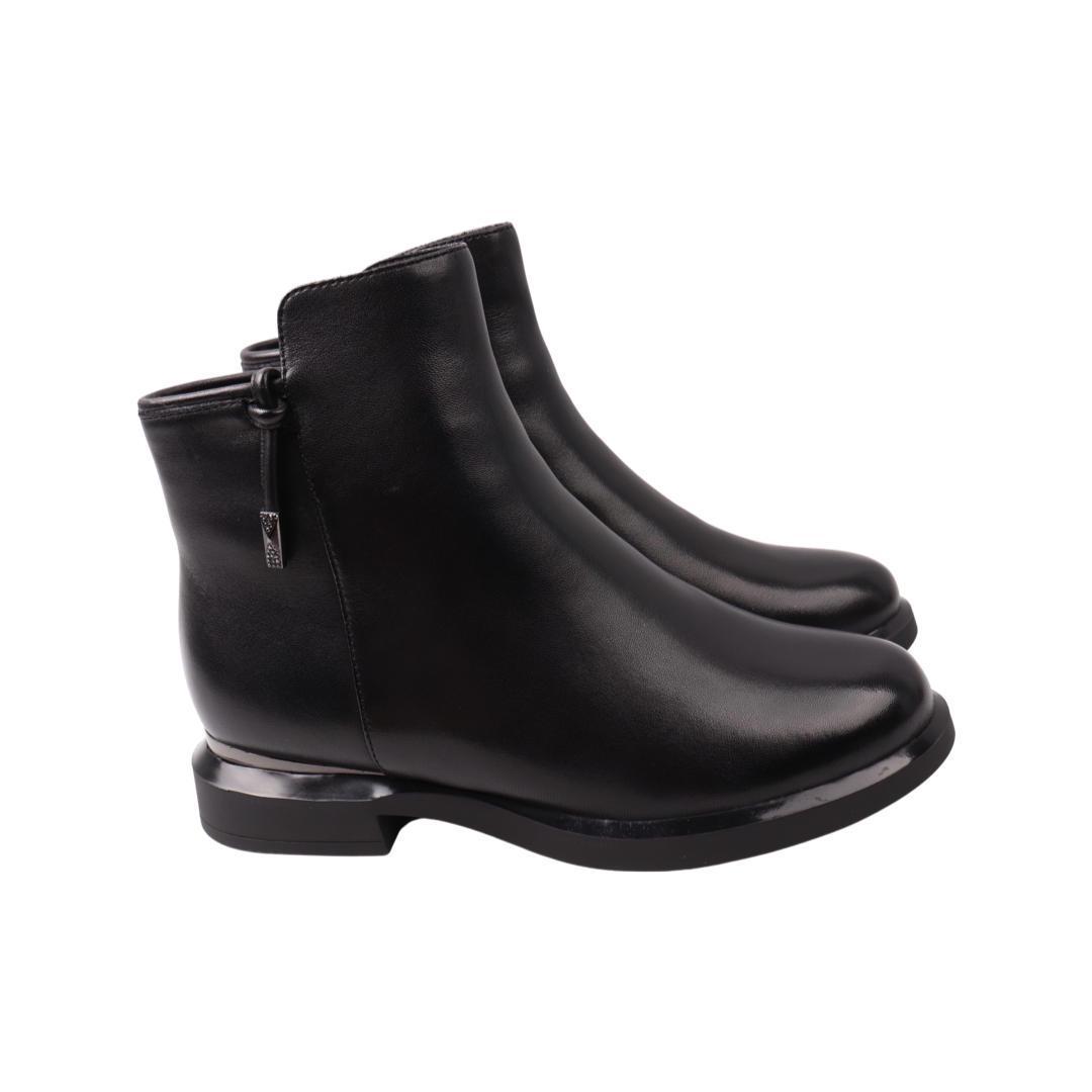 Ботинки женские Vidorcci из кожи р. 37 Черный (32-22ZHC)