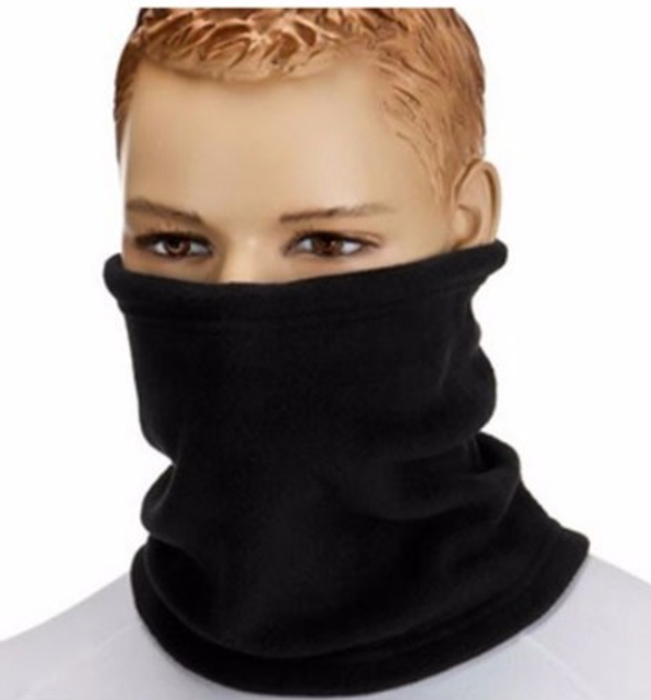 Горловик-шапка флисовый на лицо/шею/горло на завязке One Size Черный (467455126-1)