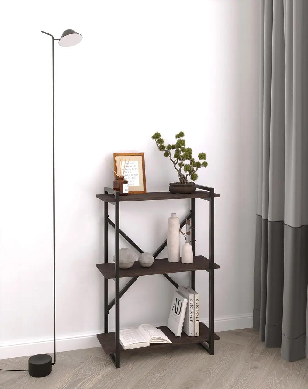 Стелаж в стилі Loft 700х1000х300 мм Венге Темний (FH-Ant-3)