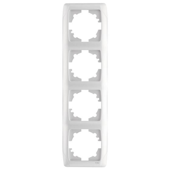 Рамка на 4 місця вертикальна VIKO Carmen Білий (90571004) Рамка на 4 місця вертикальна VIKO Carmen Білий (90571004)
