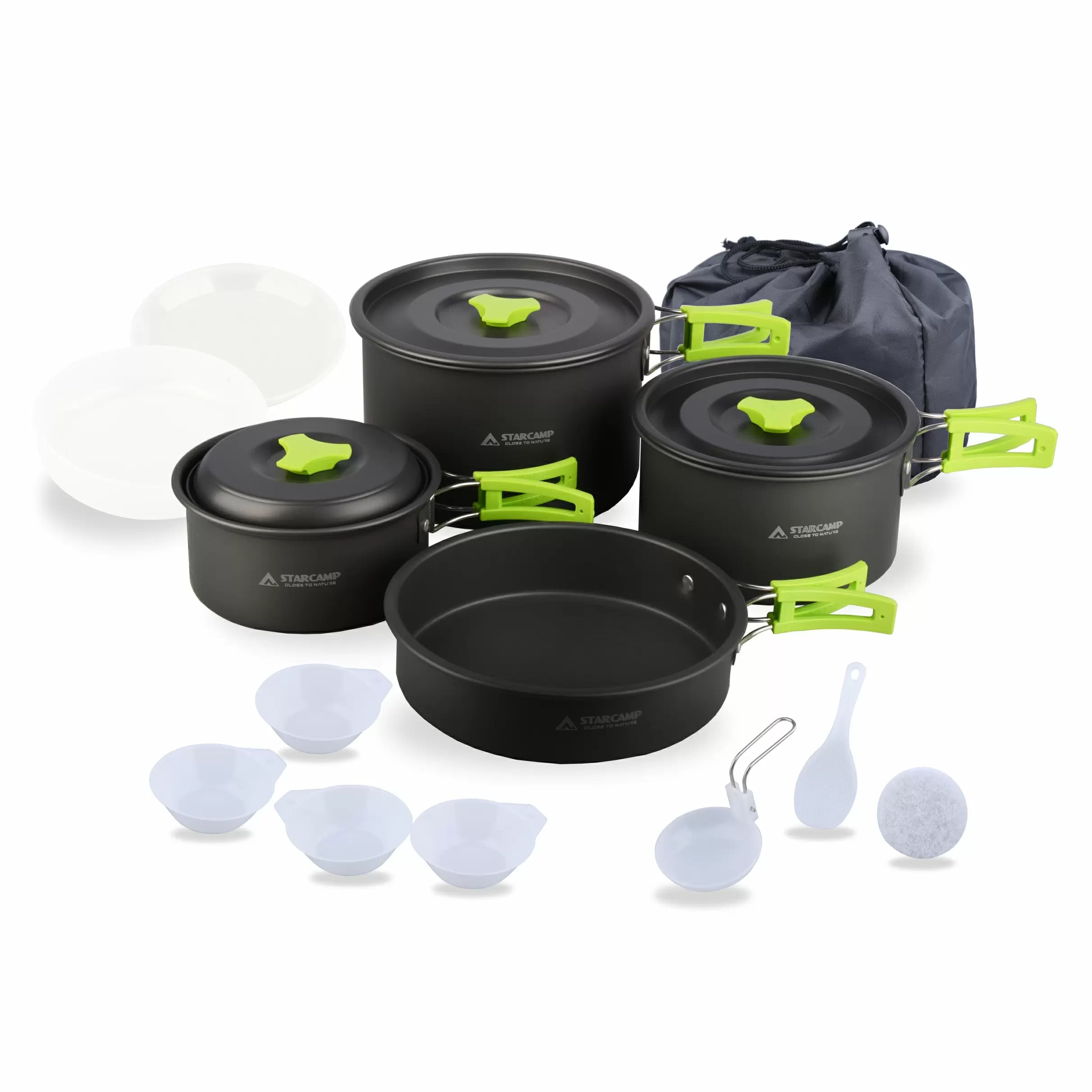 Набор посуды туристической Starcamp HX-CK07 Cookware set 3-4 Black (SC133) Набор посуды туристической Starcamp HX-CK07 Cookware set 3-4 Black (SC133)