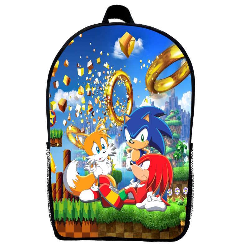 Школьный рюкзак Соник Sonic 09 39х27х14 см 14 л Черный (2305187869)