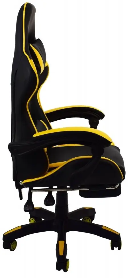 Крісло геймерське Bonro B-810 з підставкою для ніг Жовтий (42300046) - фото 4 Крісло геймерське Bonro B-810 з підставкою для ніг Жовтий (42300046) - фото 4