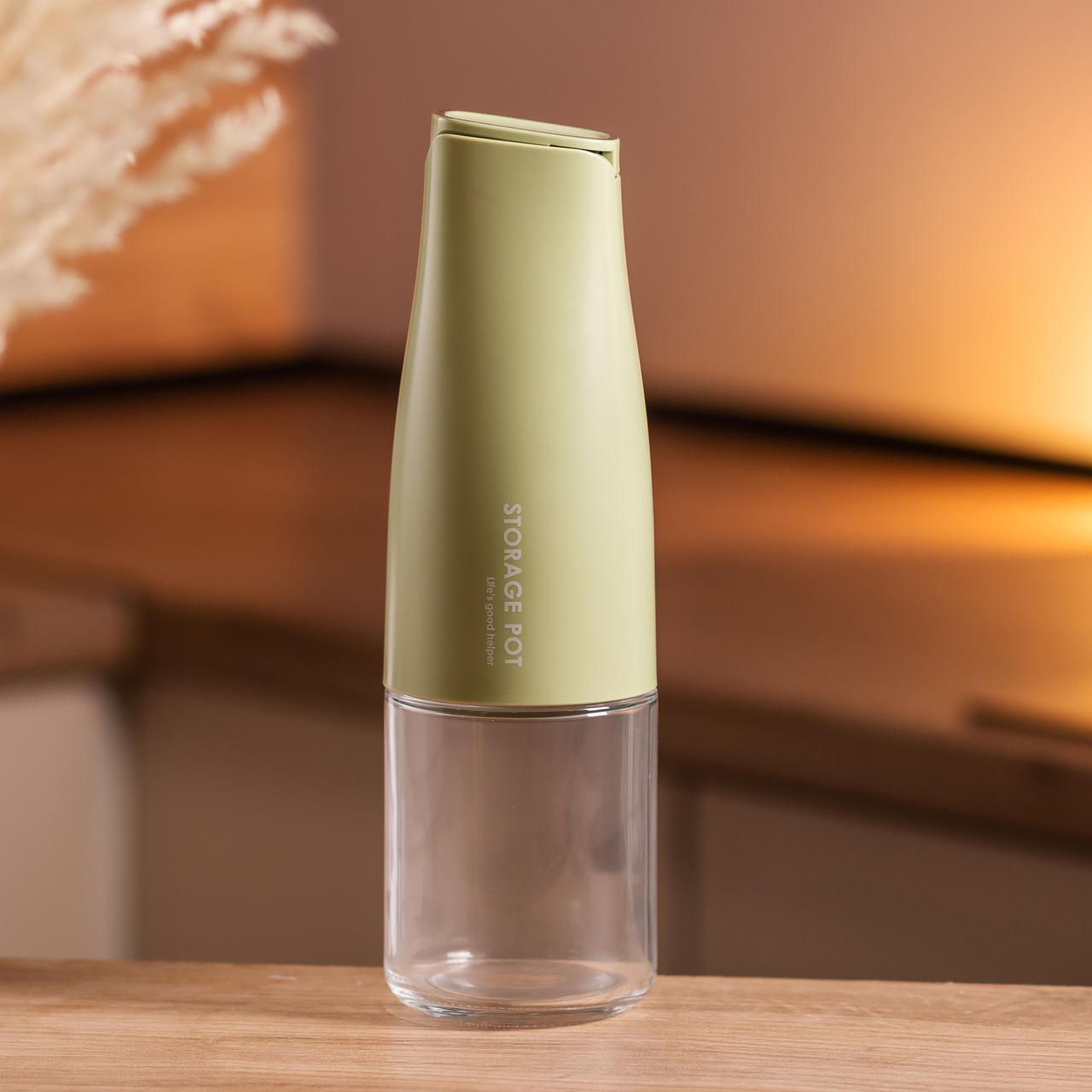 Бутылка для подсолнечного масла с гравитационной крышкой и 500 мл Зеленый