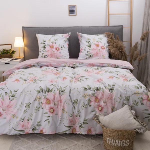 Постільна білизна Viluta 24255 із простирадлом на гумці 160х200 см двоспальна (23565286)